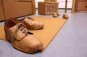 Cardboard shoes